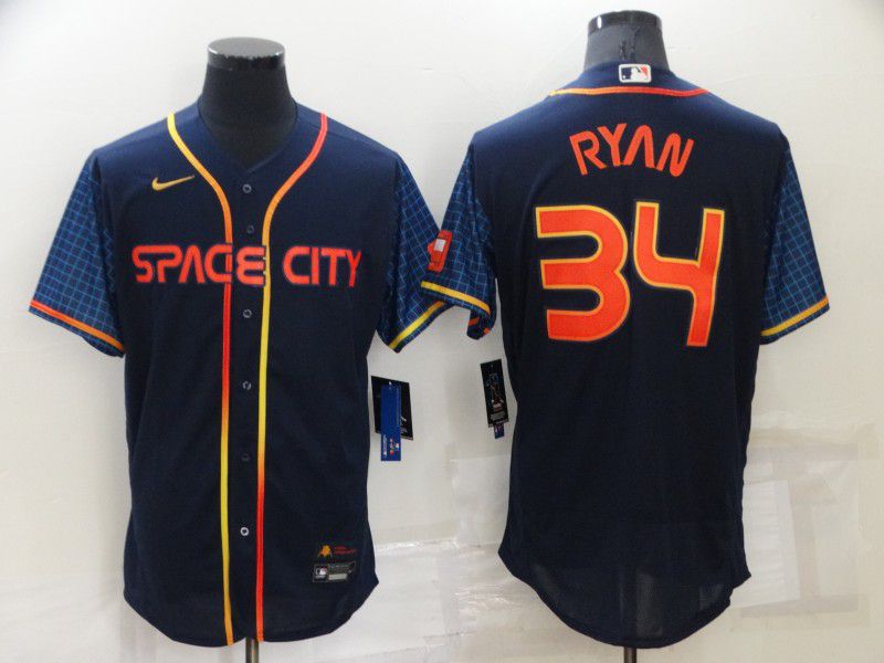 Men Houston Astros #34 Ryan Blue City Edition Elite Nike 2022 MLB Jersey